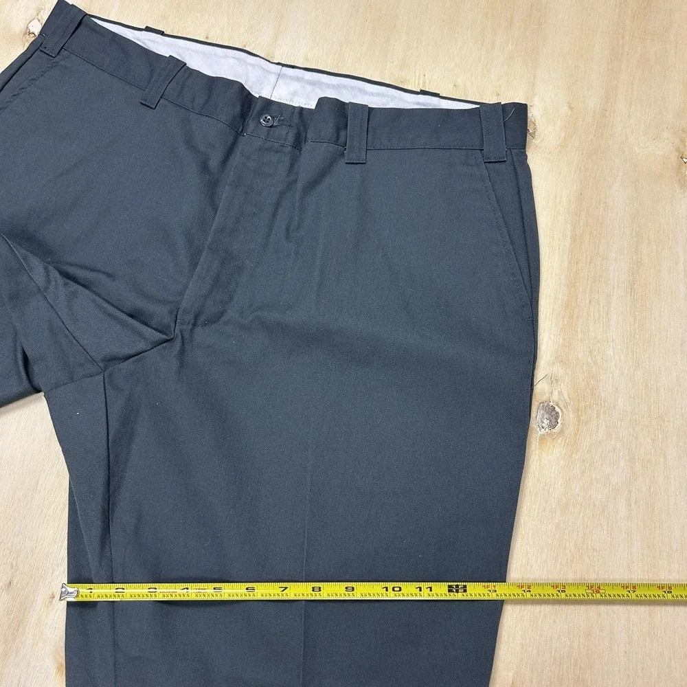 Vintage Big Mac Pants Mens 40x30 Gray Workwear Flat Front Straight Leg Dress